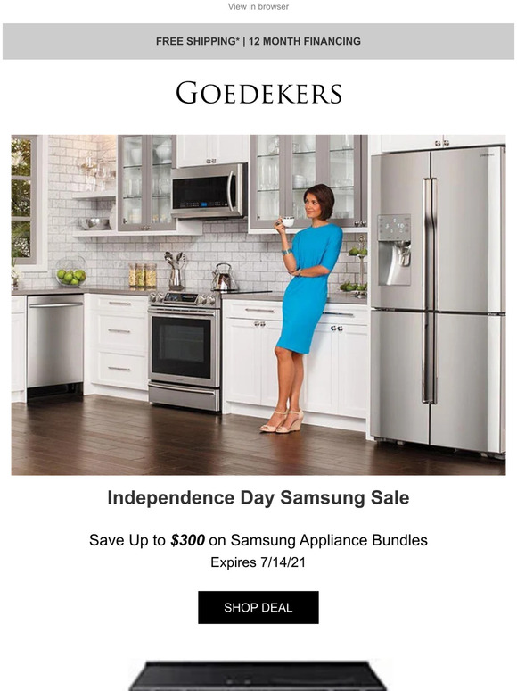Extra Savings on Samsung & Frigidaire Gallery Appliances! Save Up to $300!