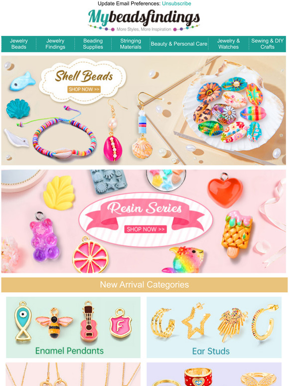 Mybeadsfindings newsletter for jewelry-makers