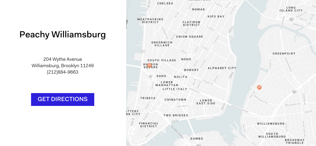 Directions to Peachy Studio Williamsburg