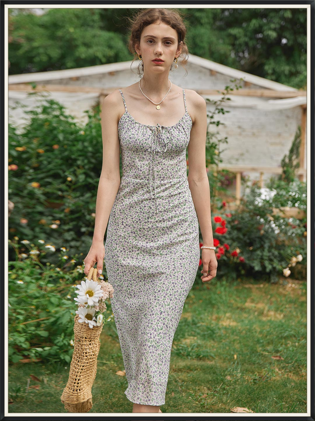 red dresses midi Jasmine Red Dress | Red Floral Midi Dress main image 0