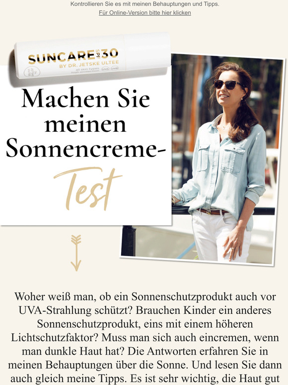 Machen Sie meinen Sonnencreme-Test