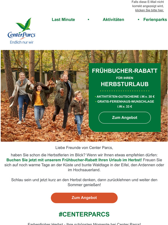 Frhbucher aufgepasst: Jetzt Herbsturlaub buchen!