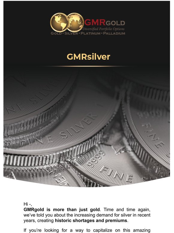 GMRsilver: the best place to get the hottest precious metal.
