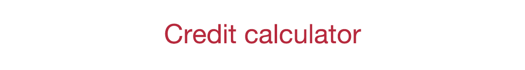 Credit calculator