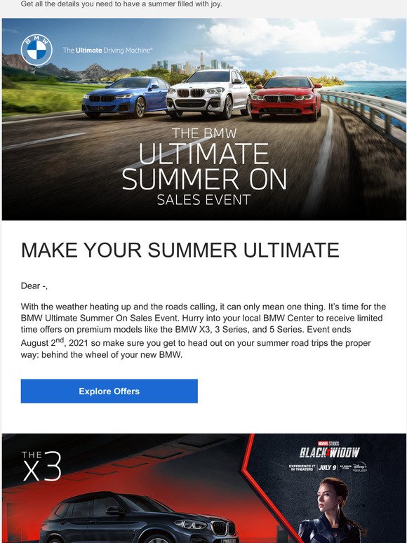 -experience the Ultimate Summer with BMW