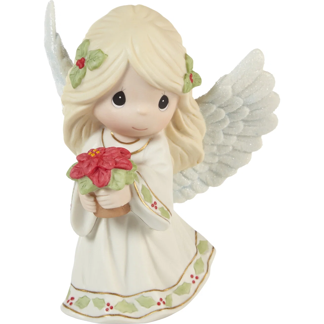 May Your Christmas Blossom With Peace And Happiness Annual Angel Figurine