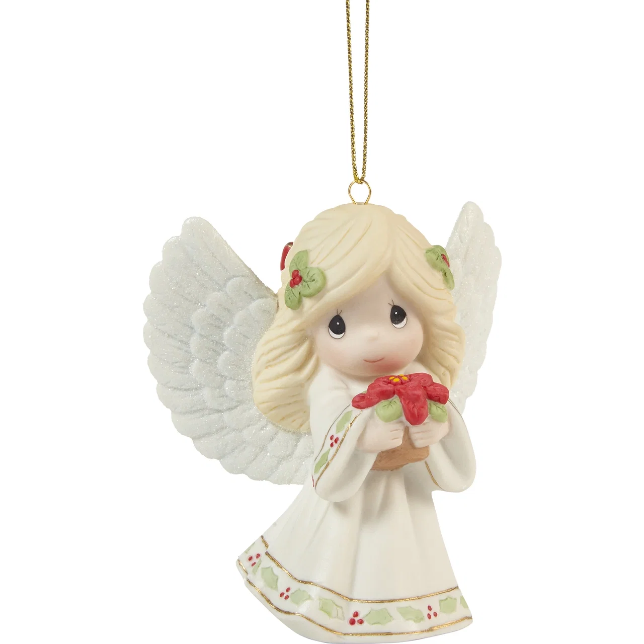 May Your Christmas Blossom With Peace And Happiness Annual Angel Ornament