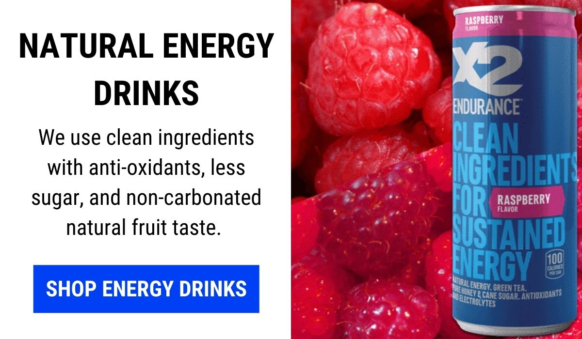 NATURAL ENERGY DRINKS. We use clean ingredients with anti-oxidants, less sugar, and non-carbonated natural fruit taste. 