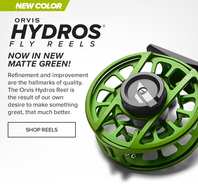 Orvis: Catch an Orvis Hydros reel, now in matte green.