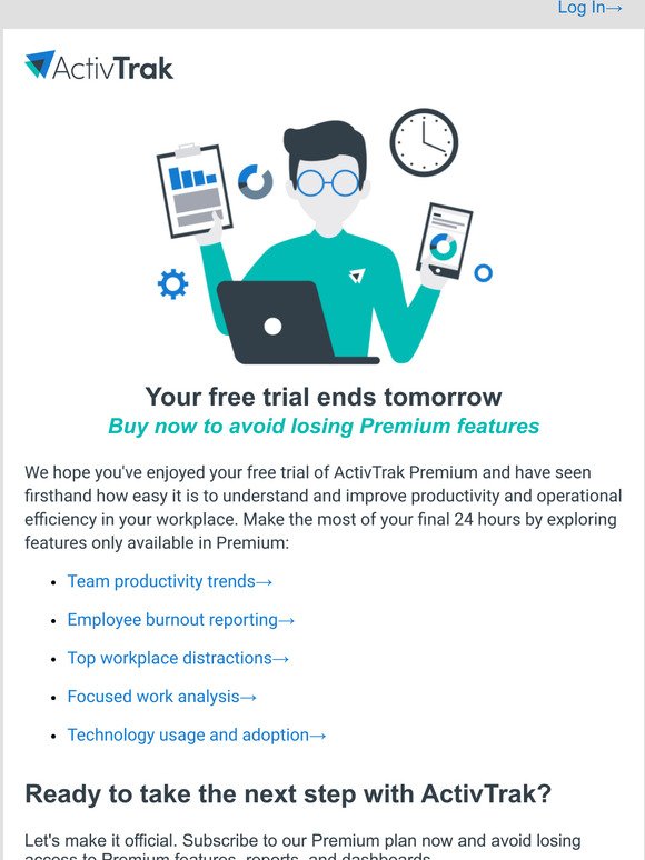 Your trial expires tomorrow - don't lose access to Premium features