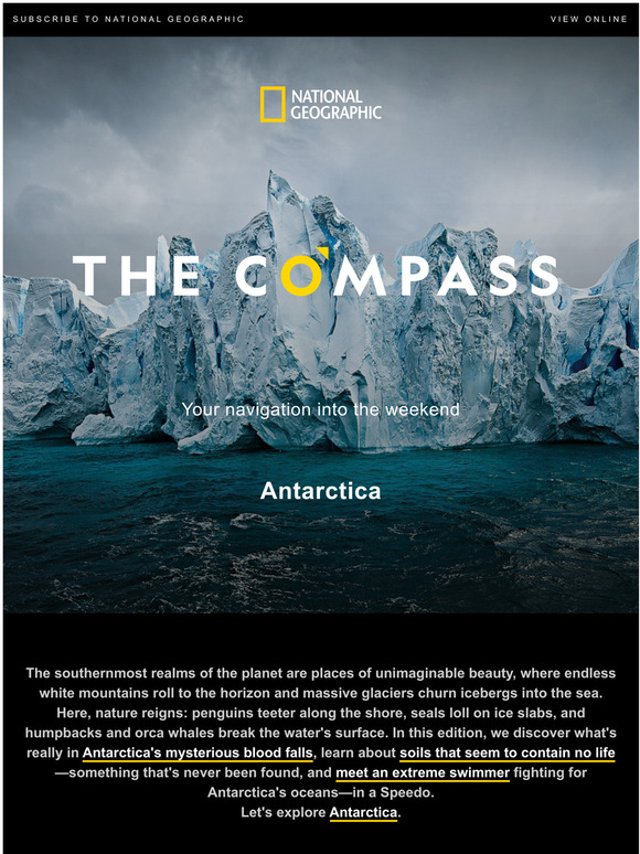 National Geographic The Compass Antarctica Milled