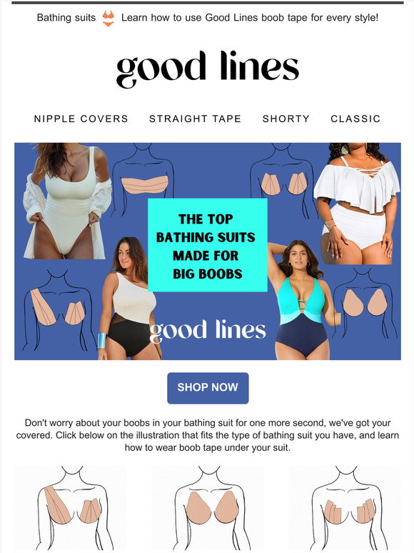 Boob Tape: bathing suit how to apply videos for every style