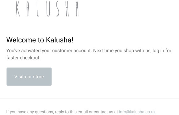 Customer account confirmation