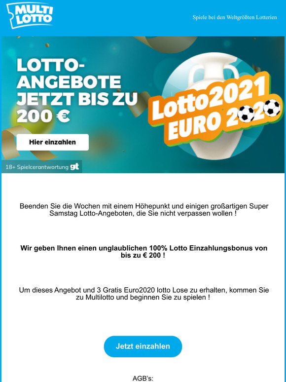 Super Samstag Lotto-Angebote sind zurck !