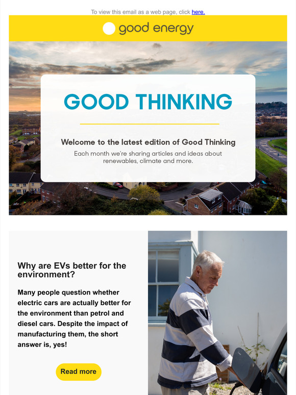 Good Thinking: Green updates from the Good Energy team