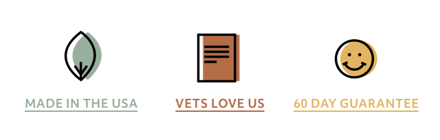 Made in the USA, Vets love us, 60 day guarantee