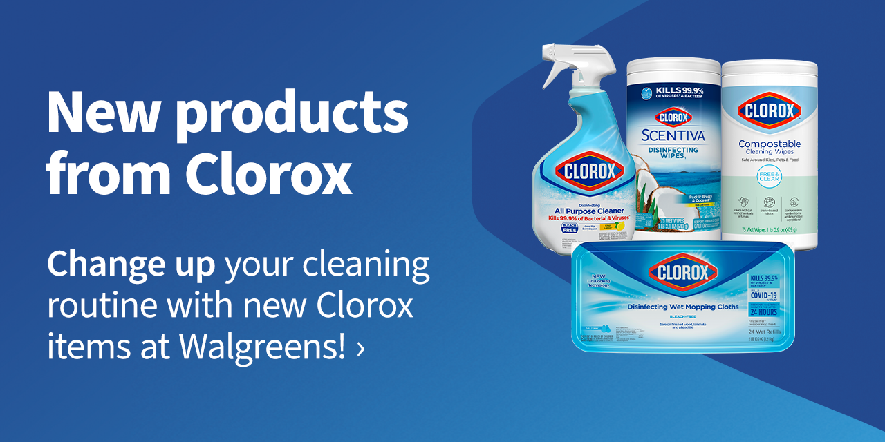 New products from Clorox. Change up your cleaning routine with new Clorox items at Walgreens