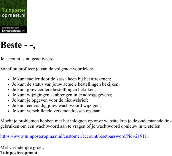 Beste -welkom bij Tuinposteropmaat!