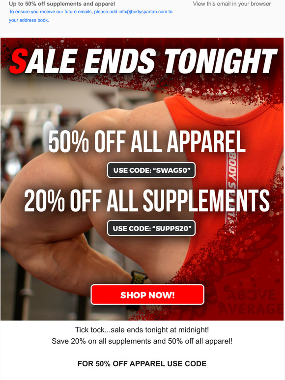 50% savings ends TONIGHT!