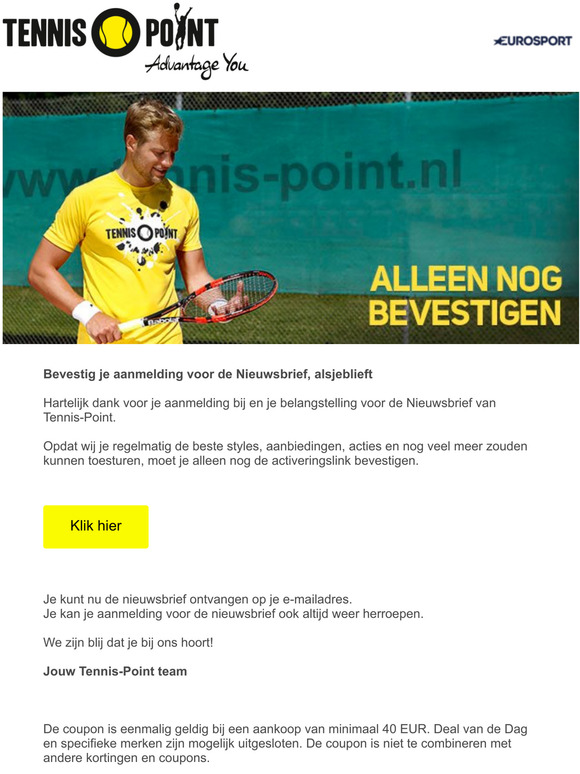 Bevestig je aanmelding, alsjeblieft