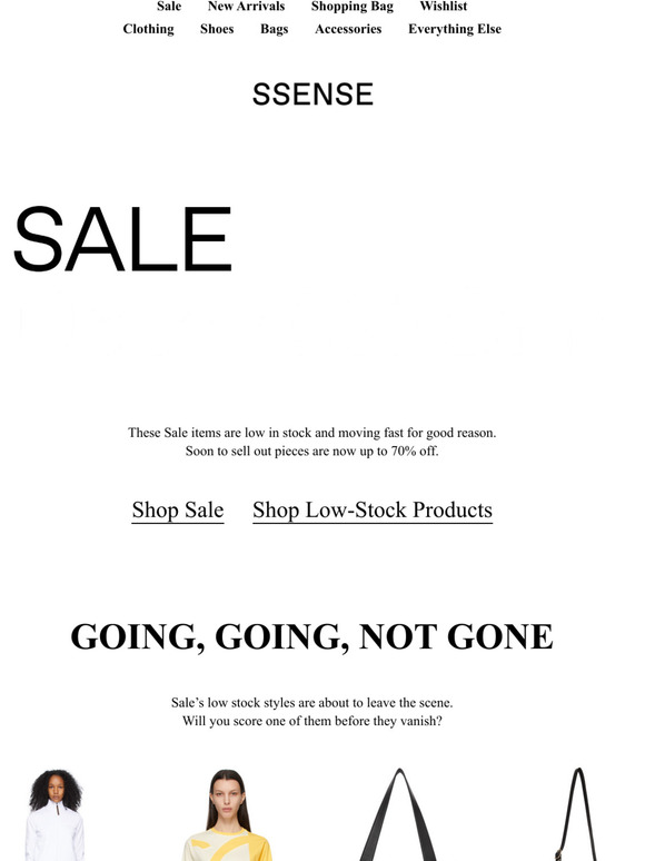 ssense fr: Soon To Sell Out: Sale Up to 70% Off