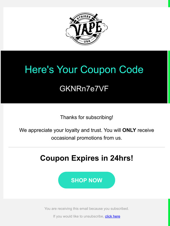 [Expiring Soon] Heres Your Discount Code