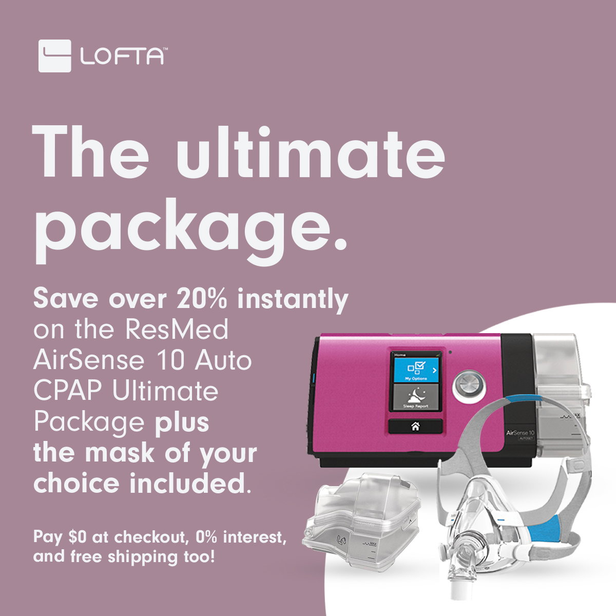 Pink Cpap Machine Lofta: Today- Save Big ResMed AirSense 10 Auto CPAP Ultimate Packages ...