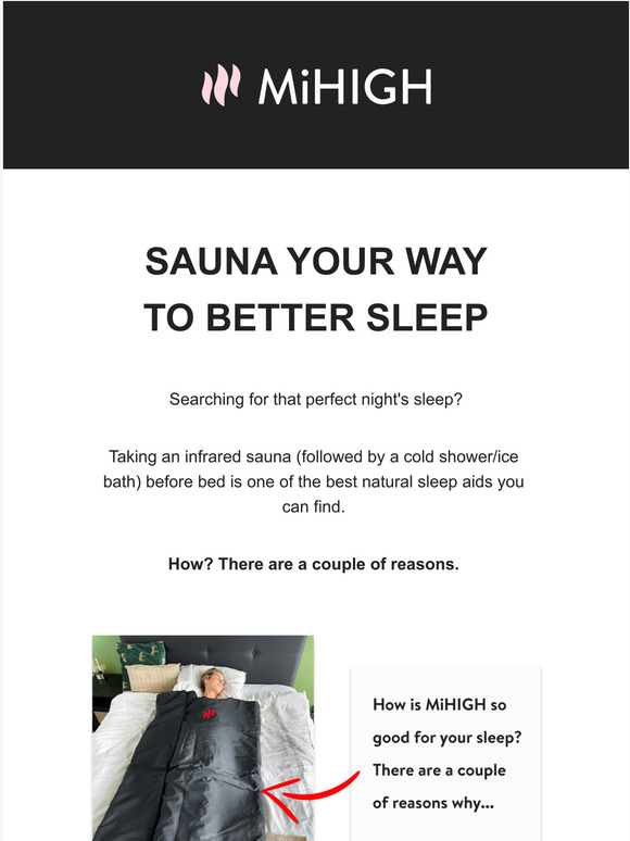 MiHIGH Sauna your way to better SLEEP Milled