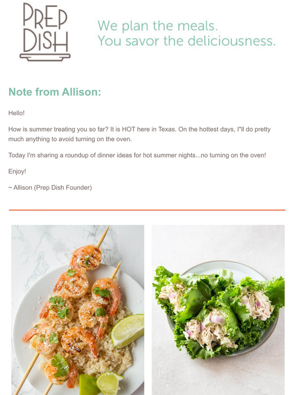 16 Dinners for HOT Weather