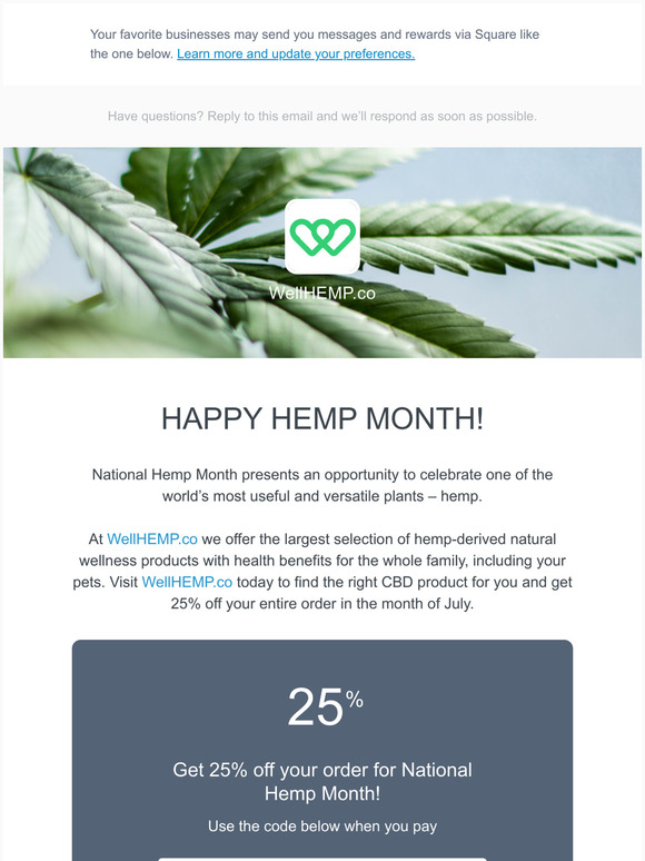 It's National Hemp Month