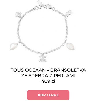 TOUS OCEAAN - BRANSOLETKA ZE SREBRA Z PERŁAMI