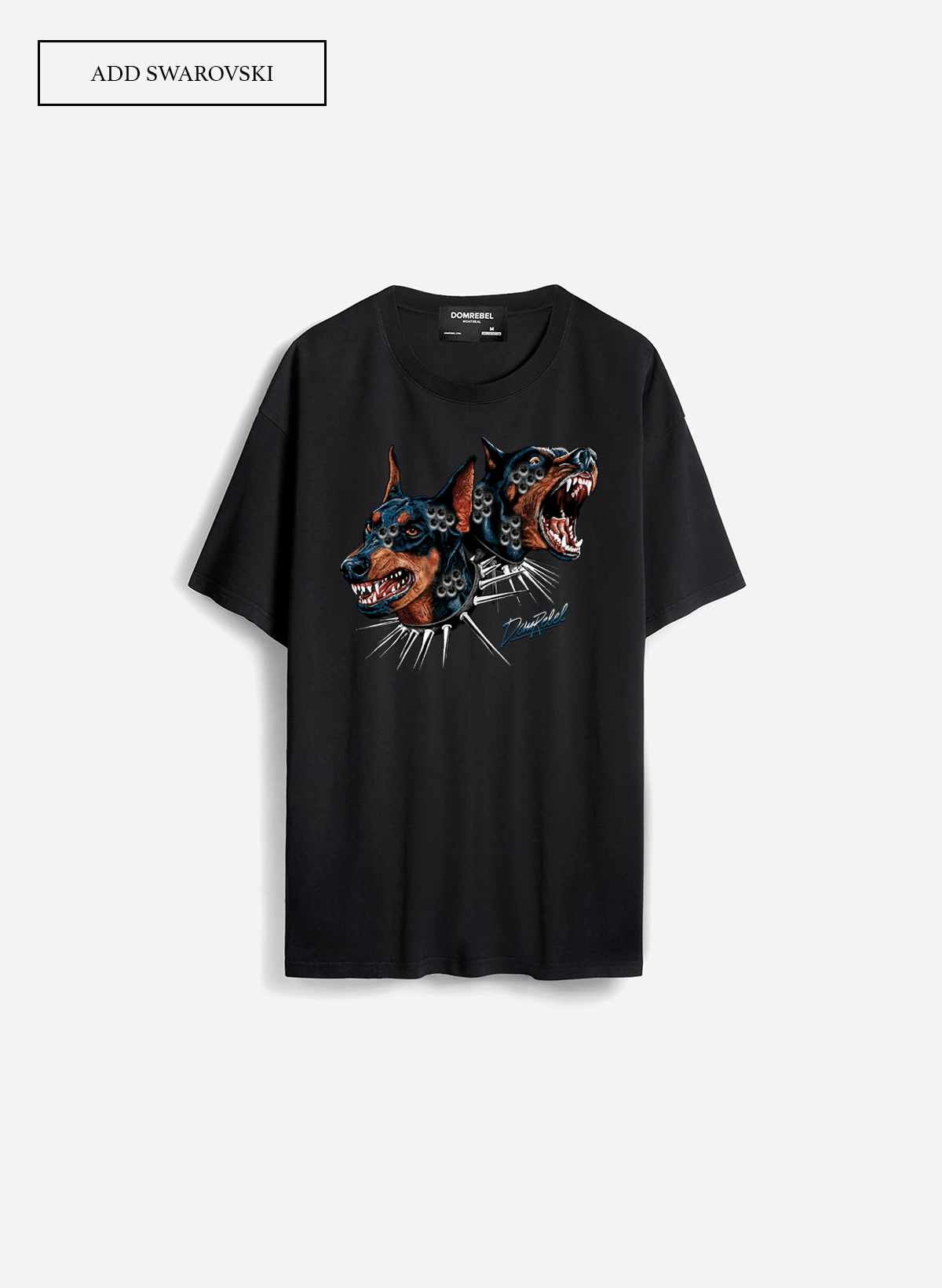 DOMREBEL Distressed Tiger logo-print T-Shirt - Black