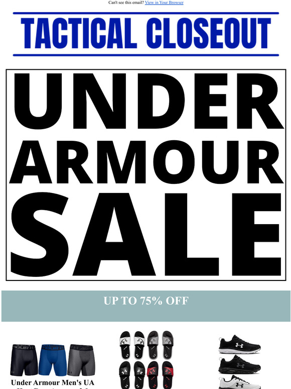 SAVE OVER 75% OFF UNDER ARMOUR