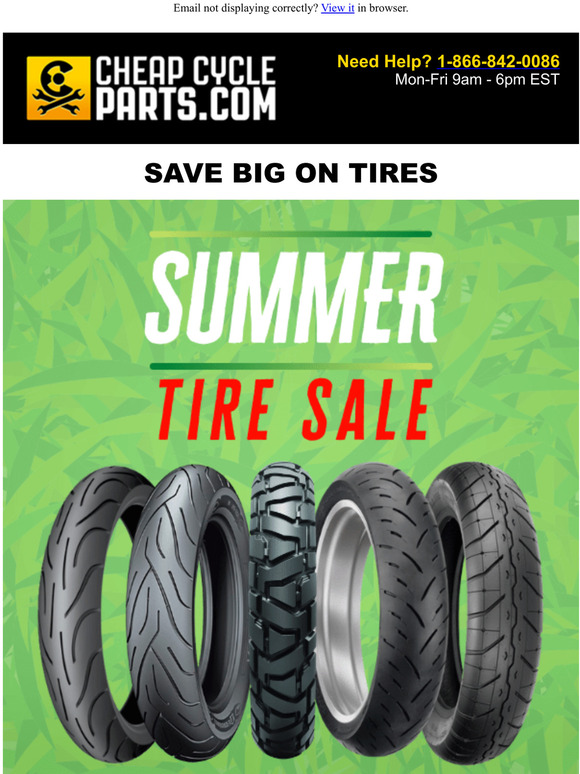Cheap Cycle Parts Summer Tire Sale Starts Now Milled