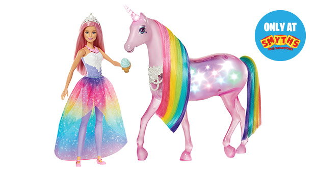 Barbie Magical Lights Unicorn and Doll