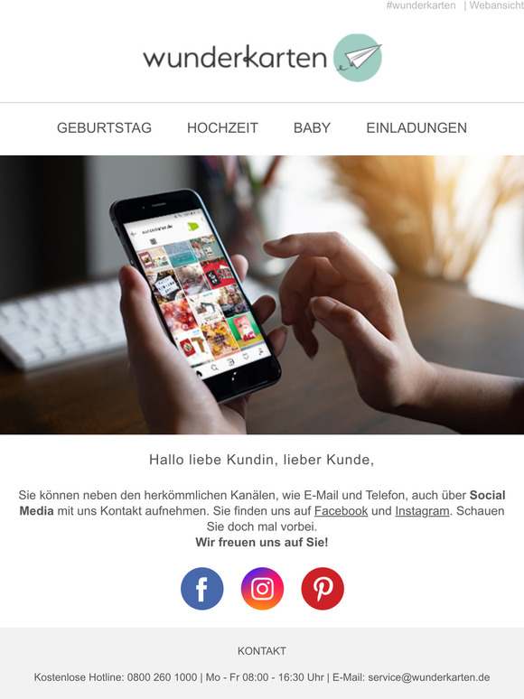 Wunderkarten auf Social Media