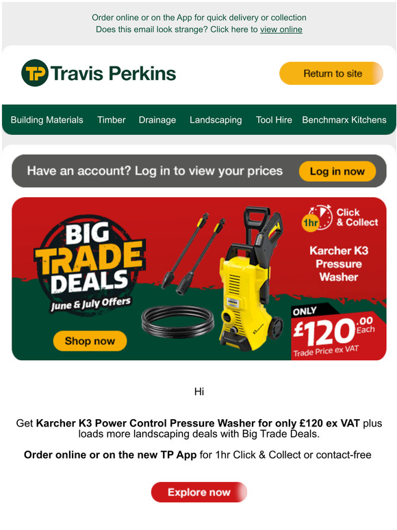 Don't miss out: Karcher K3 for only 120 ex VAT