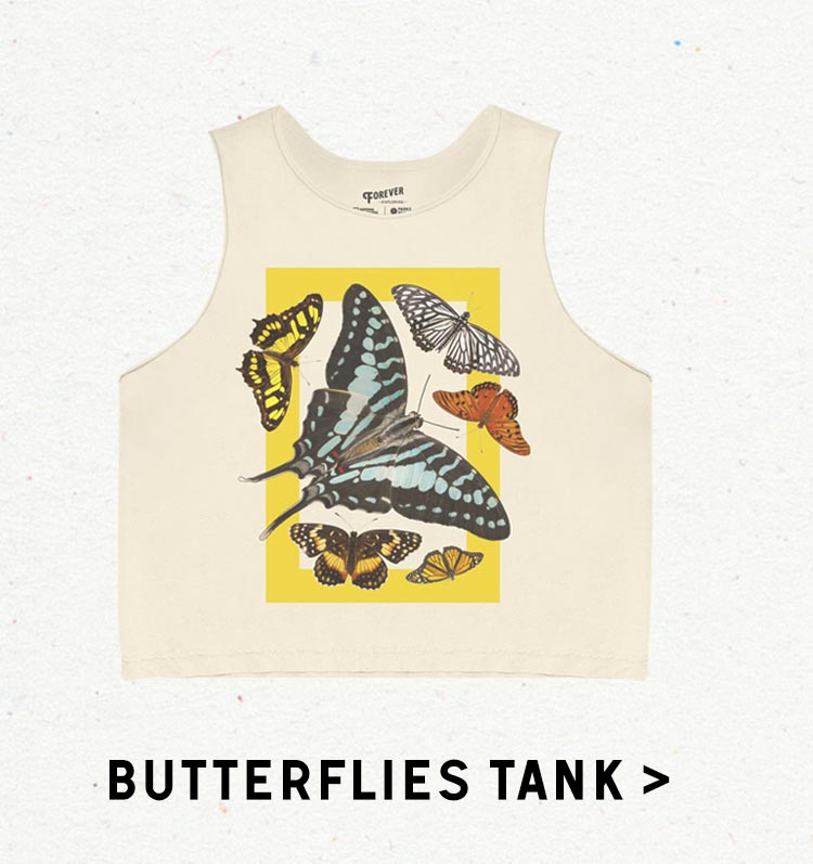 National Geographic x Parks Project | Shop Butterflies Specimens Cropped Tank
