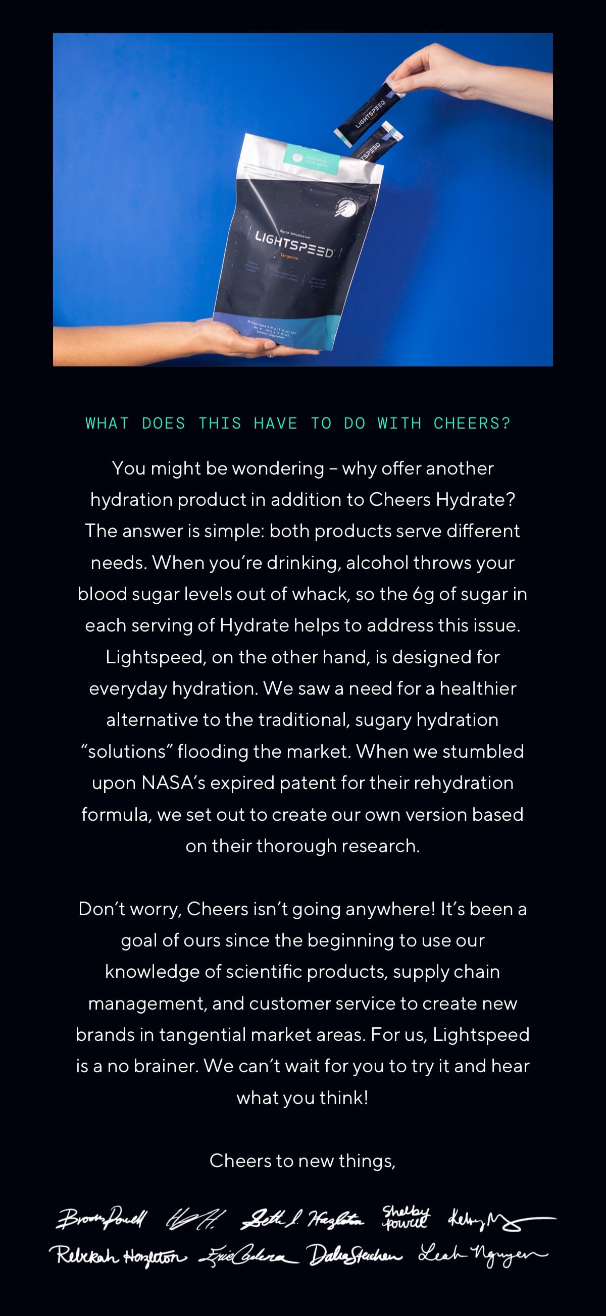 Cheers Introducing our new brand Lightspeed! + 20 off code inside