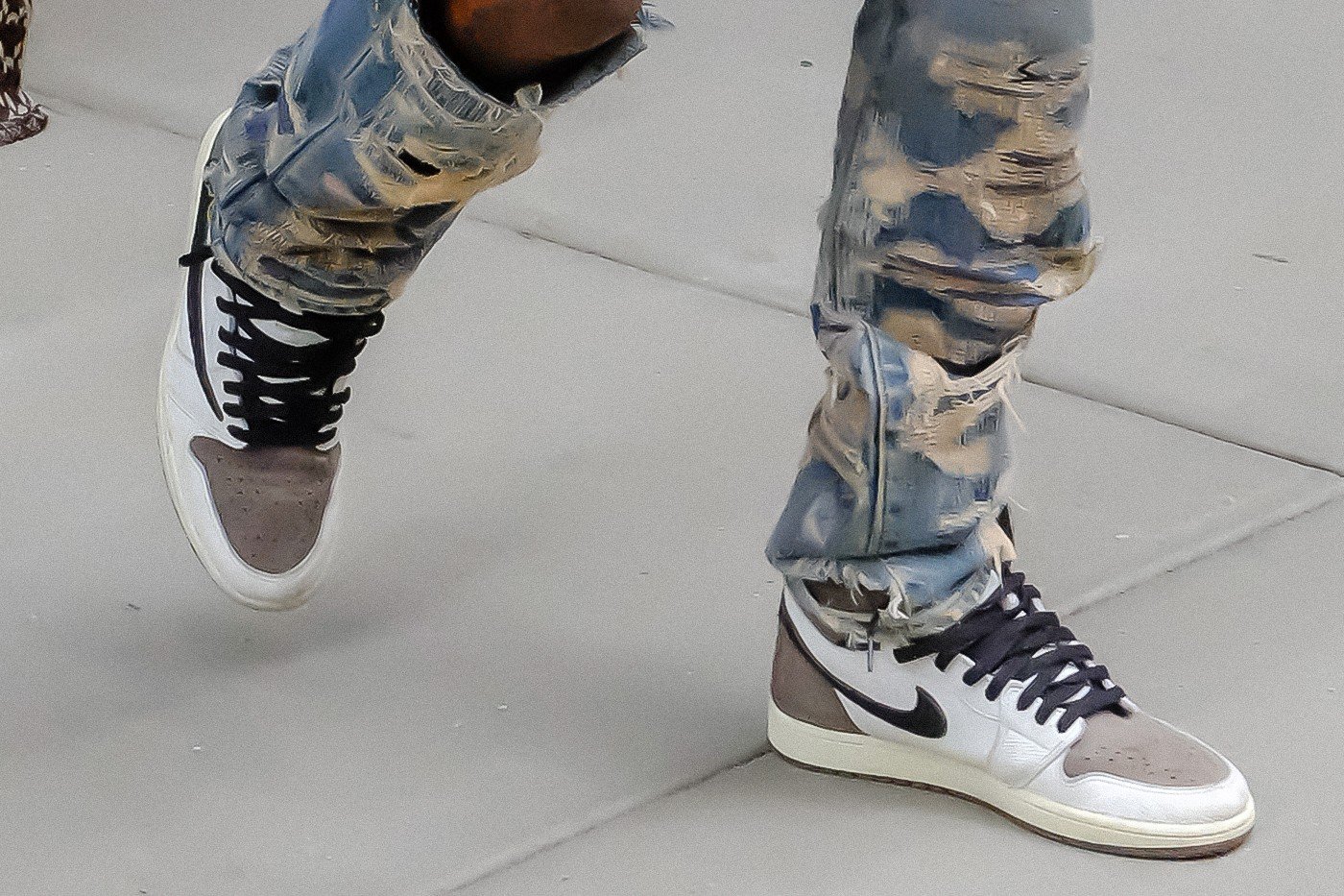 Spotted this guy wearing the Travis Scott AJ1's at a car show this