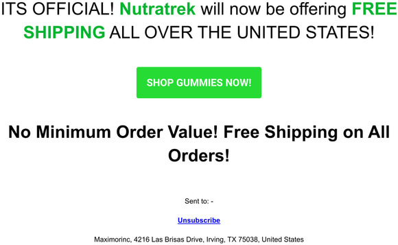Free Shipping All Over The United States!
