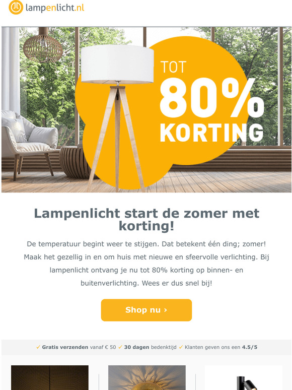 Ontvang tot 80% korting