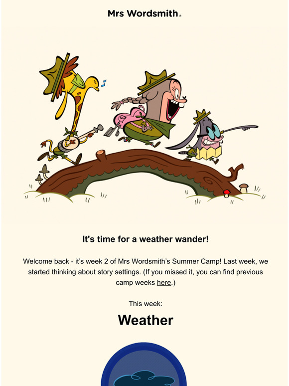 Mrs Wordsmith's Summer Camp: Week 2