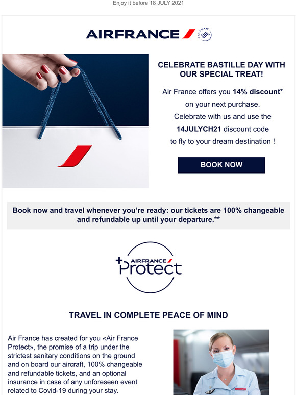 Air France 14th July Brings You 14 Discount Milled