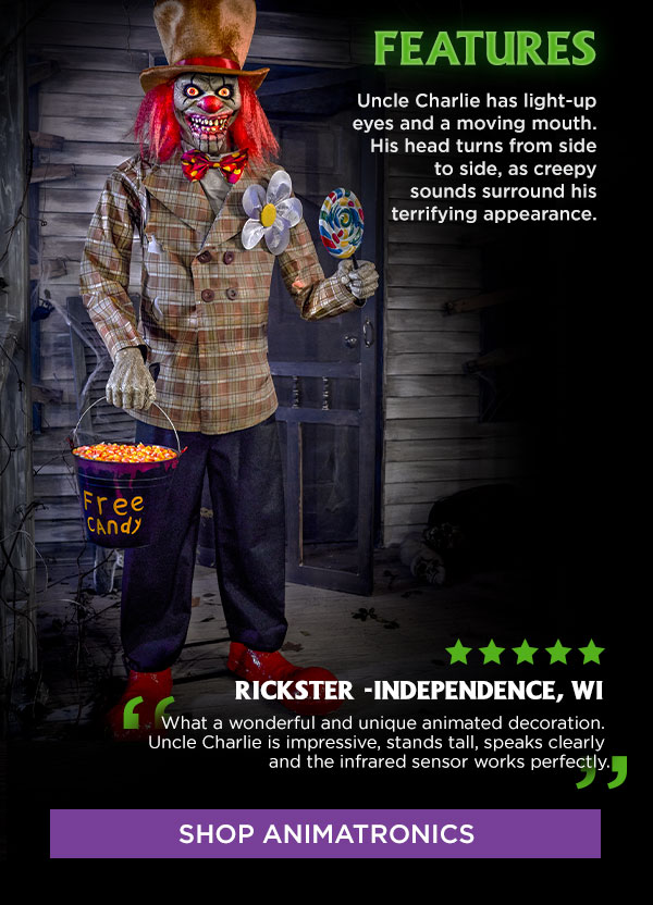 Spirit Halloween Uncle Charlie 2022 Spirit Halloween Uncle Charlie Has Missed You Milled