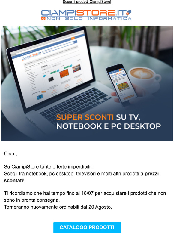 I nostri televisori, notebook e pc desktop ad un super prezzo!