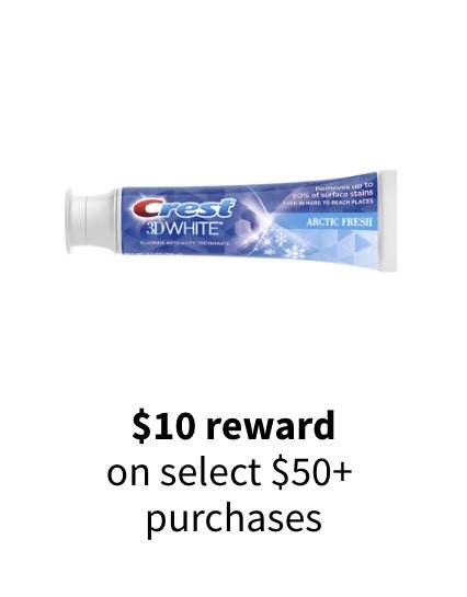 $10 reward on select $50+ purchases