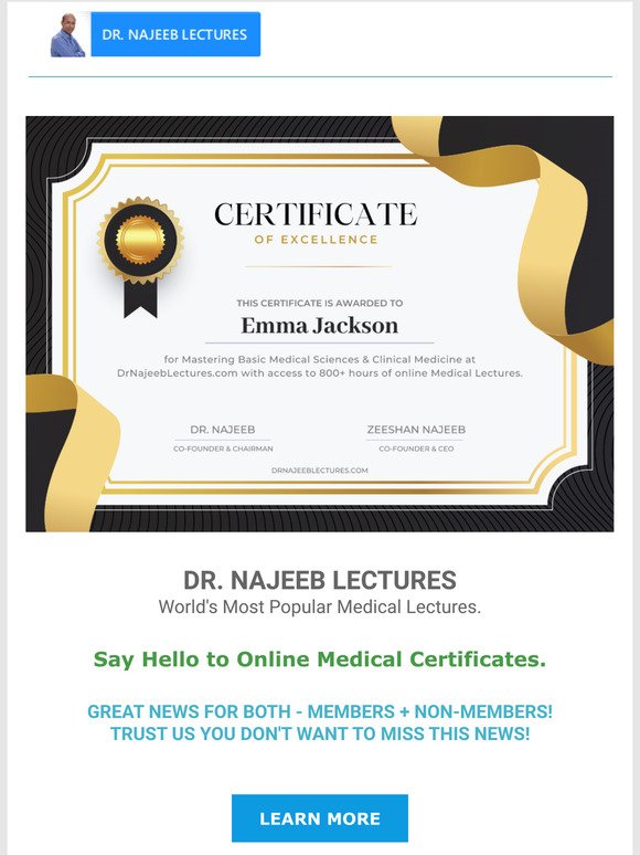 asscesss to dr najeeb lectures for free