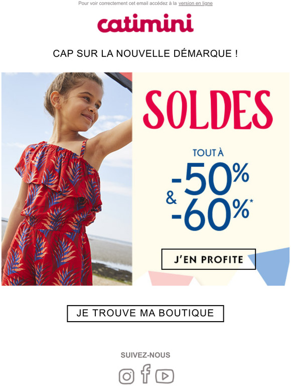 Soldes : tout  -50% et -60% !