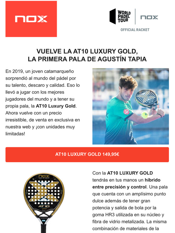 Palas de pádel de los mejores jugadores del circuito World Padel Tour